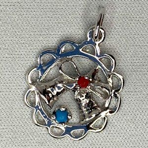 925 Silver Christmas Bells Charm/Pendant (008)